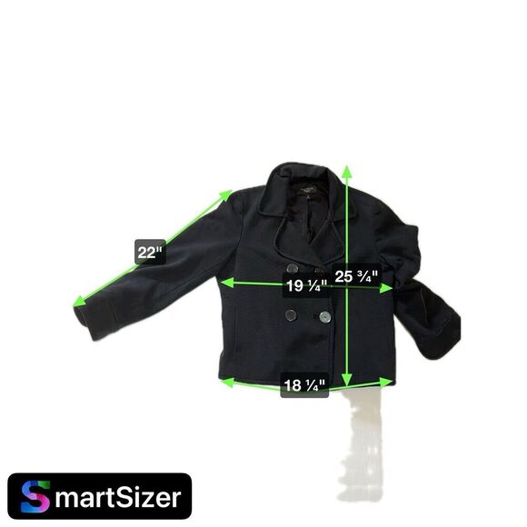 Talbots Women’s Sz 14P Black Blazer Business‎ Causal Cotton/Silk Cropped - Picture 11 of 11